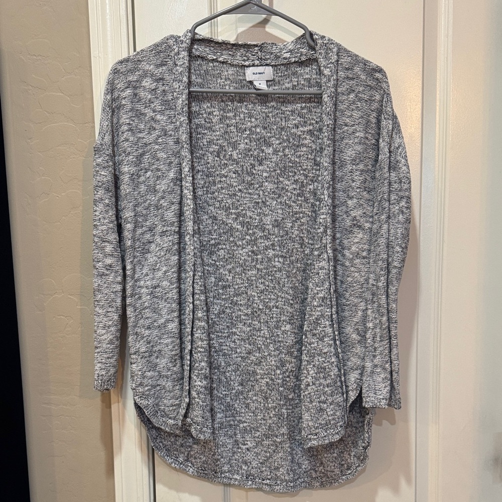 Old Navy Heathered Gray Open Cardigan / H7